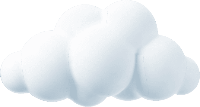 Cloud floating on the left side